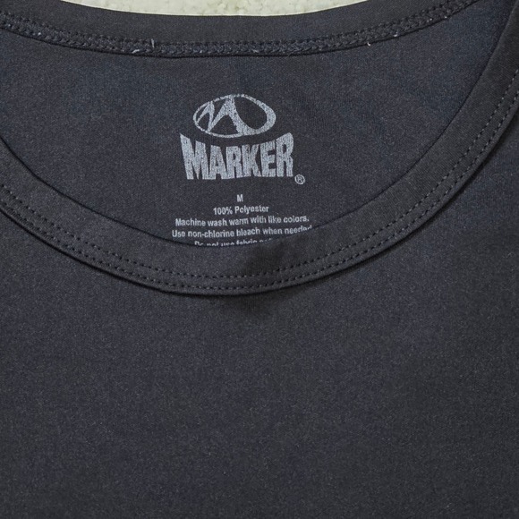 Marker Performance Men's Size Medium Long Sleeve Athletic Shirt Black - Picture 4 of 5